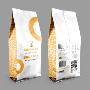 Sonwaro Bourbon 1 kg coffee bag, front and back